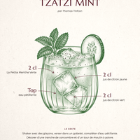 Recette du cocktail Tzatzi Mint à La Petite Menthe Verte, par Thomas Trefcon