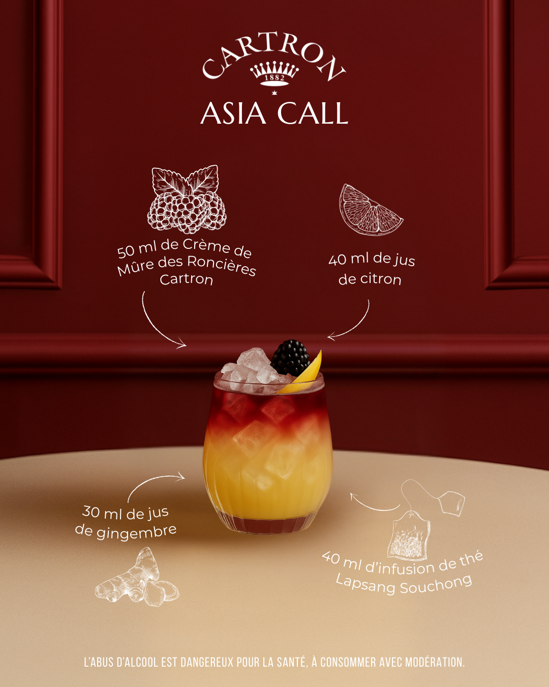 CRÈME DE MÛRE DES RONCIÈRES JOSEPH CARTRON