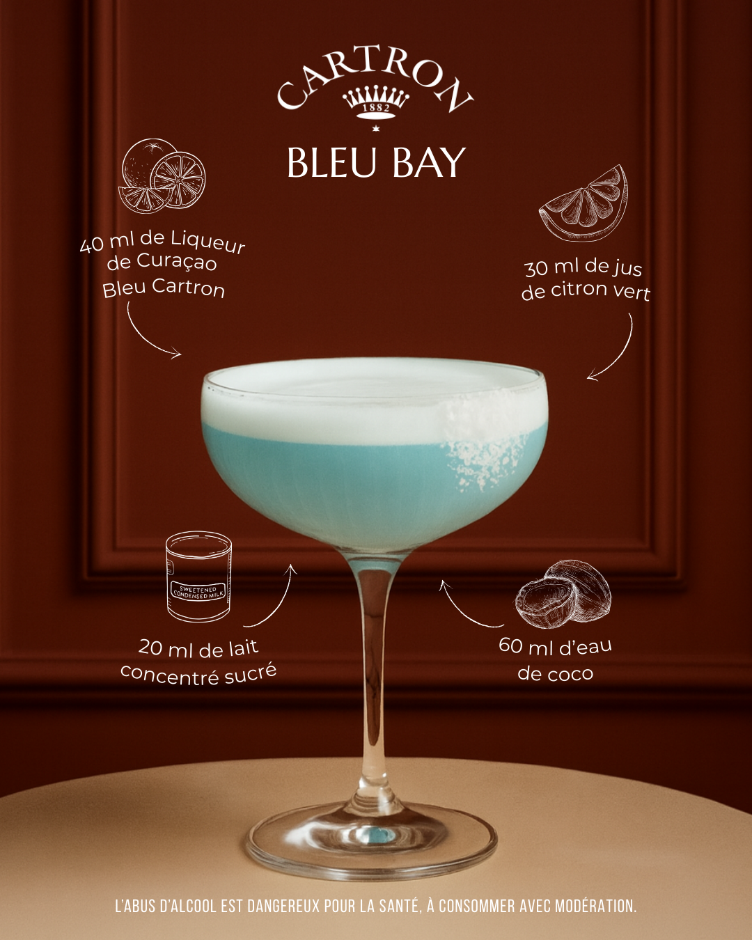 LIQUEUR DE CURAÇAO BLEU JOSEPH CARTRON