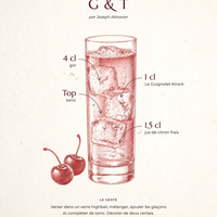 Recette du cocktail G & T au Guignolet Kirsch, par Joseph Akhavan