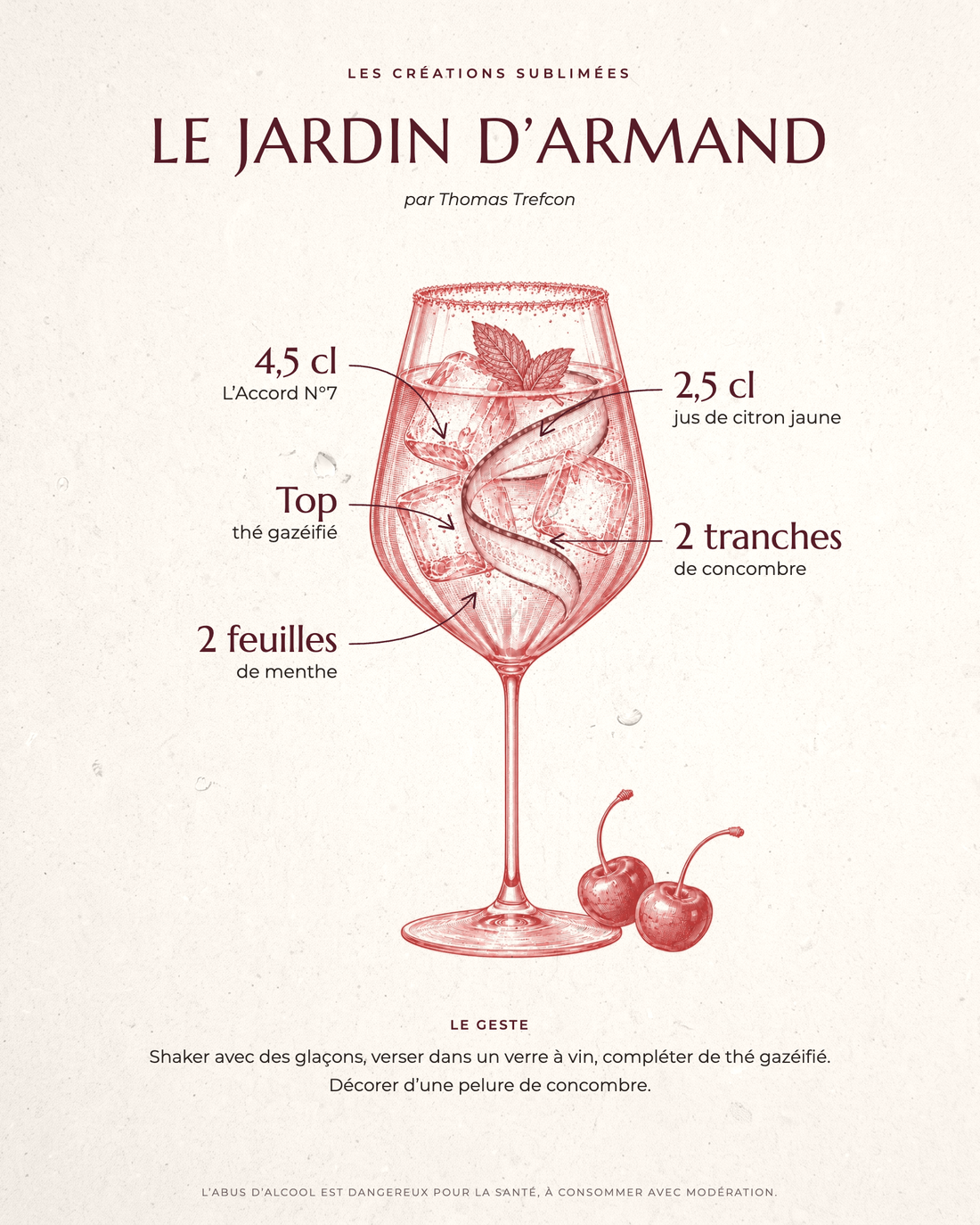 Recette du cocktail Le Jardin d’Armand à L’Accord N°7, par Thomas Trefcon