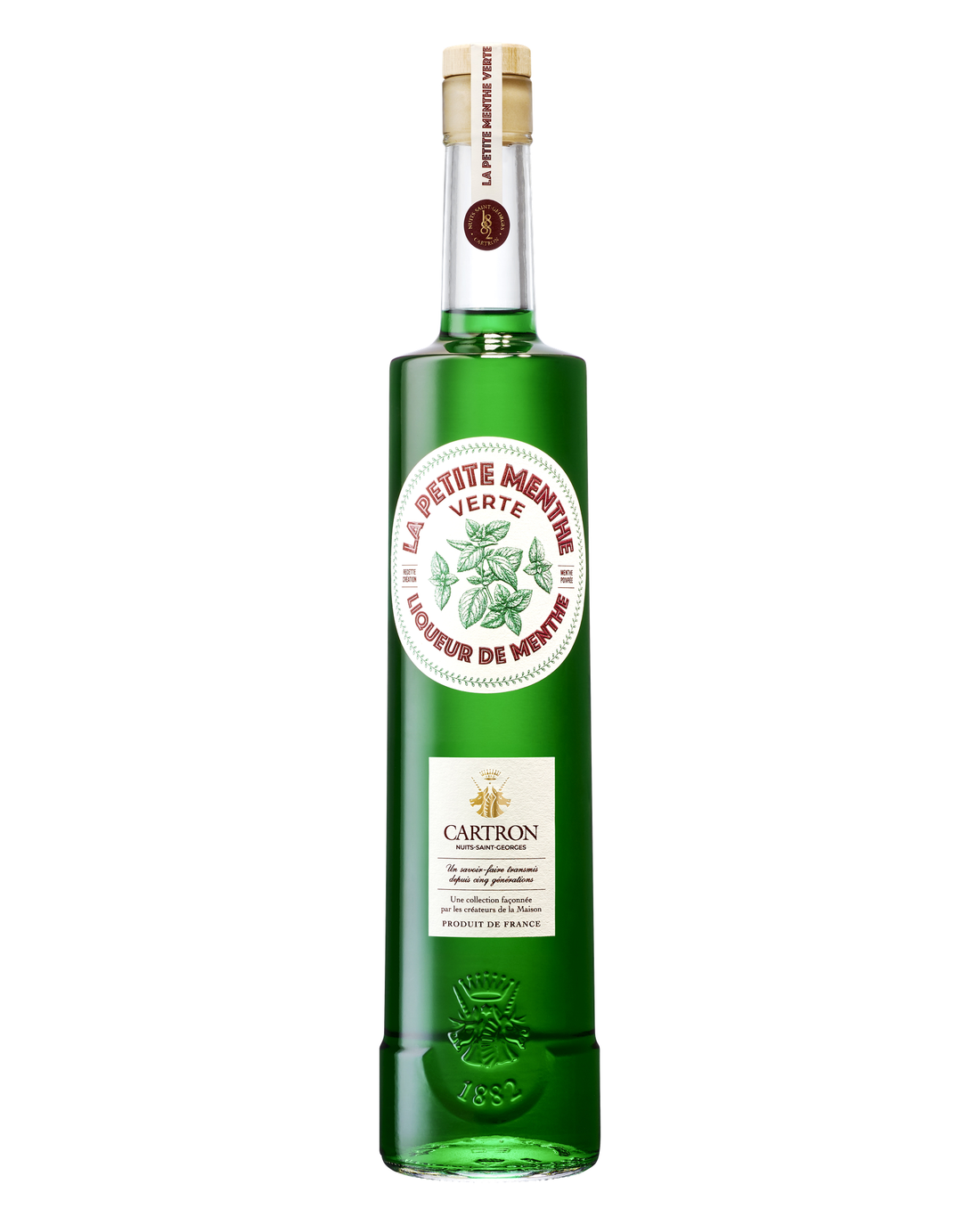 La Petite Menthe Verte, liqueur de menthe Maison Cartron, bouteille 70 cl