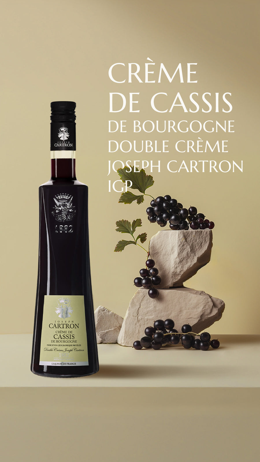 CRÈME DE CASSIS DE BOURGOGNE DOUBLE CRÈME JOSEPH CARTRON IGP